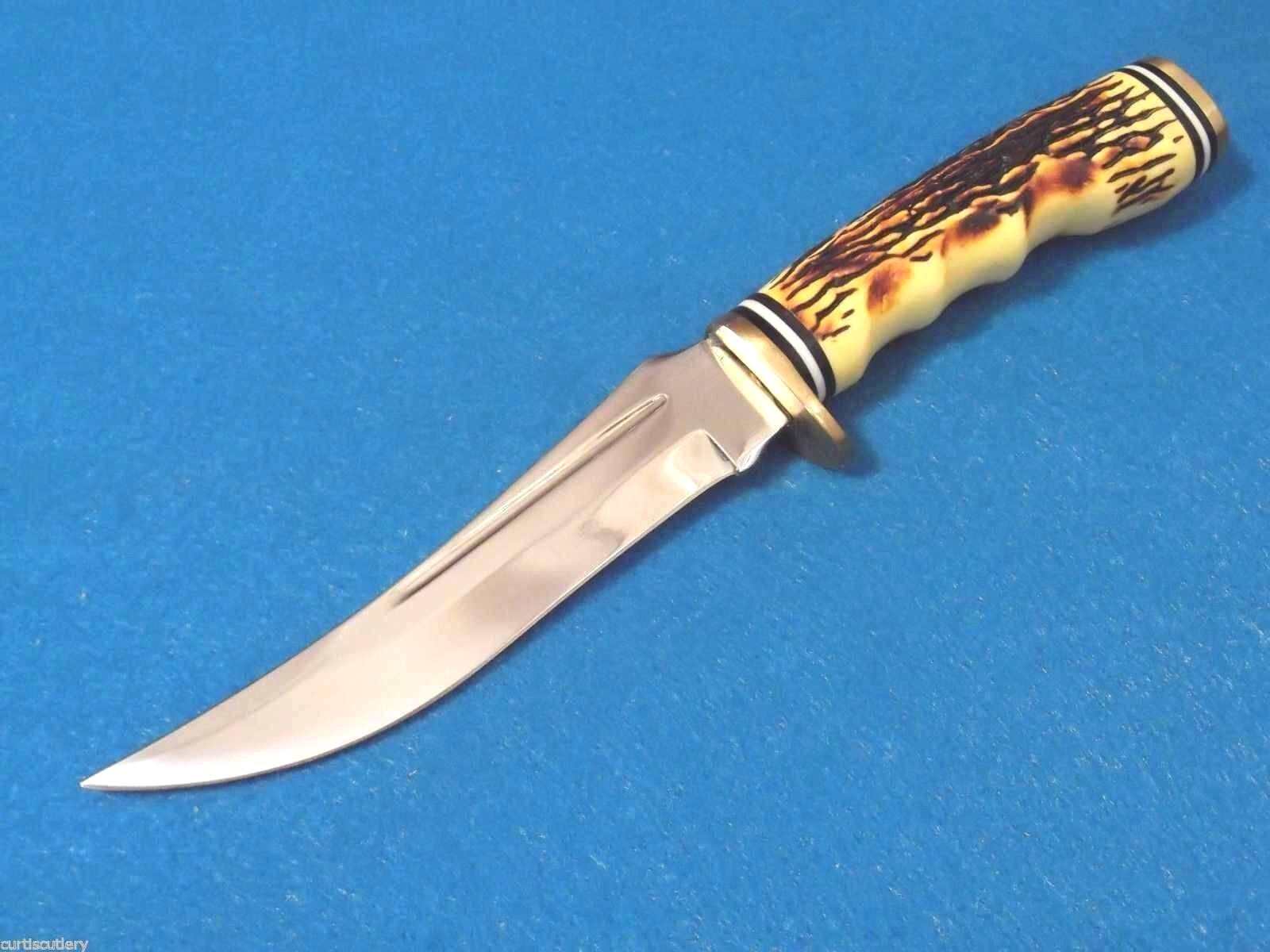 Upswept Hunter 210914 Imitation Stag fixed blade knife 9 1/4\