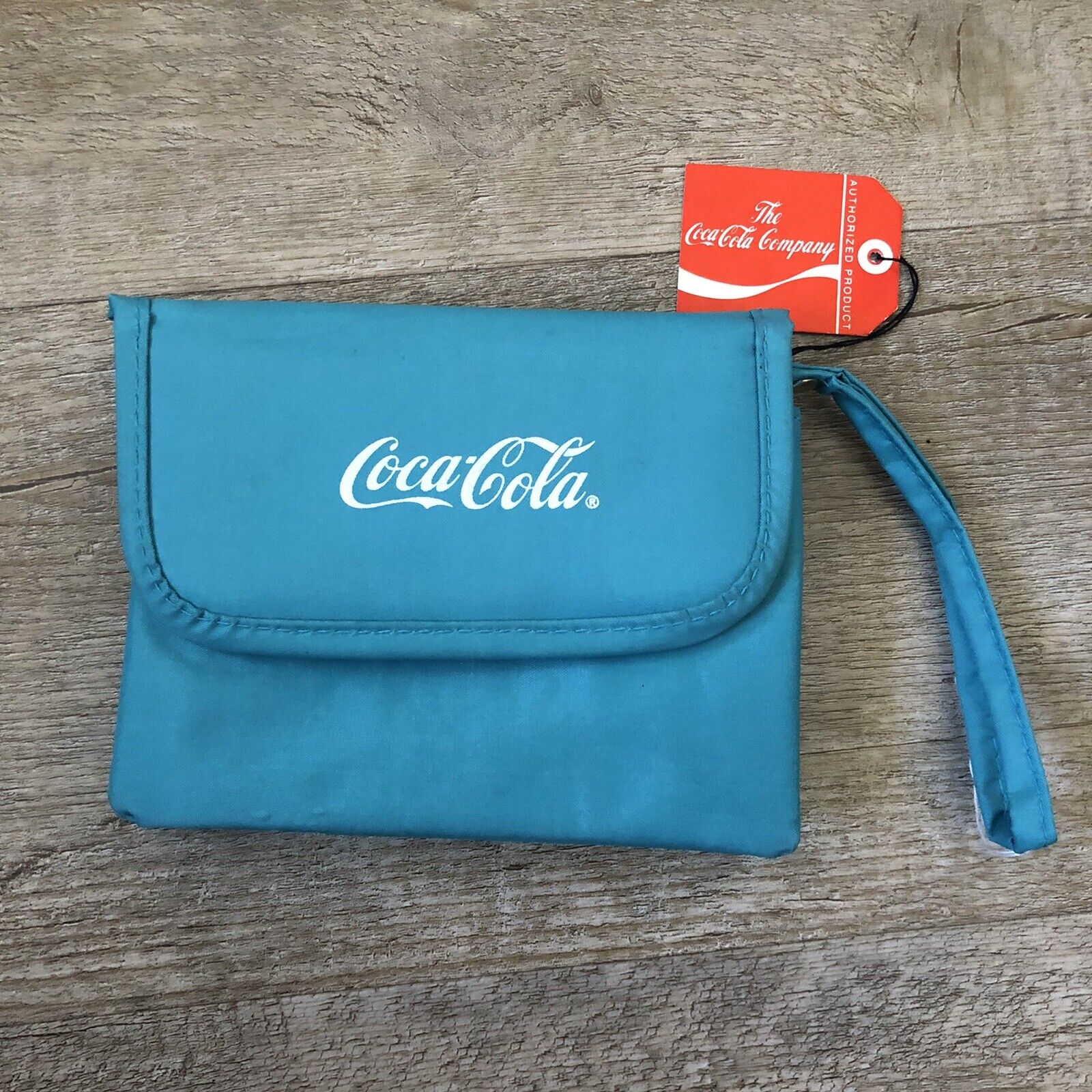 Vintage Coca Cola Wallet Blue Bi Fold 1987 Classic Wallet Original Tags Rare