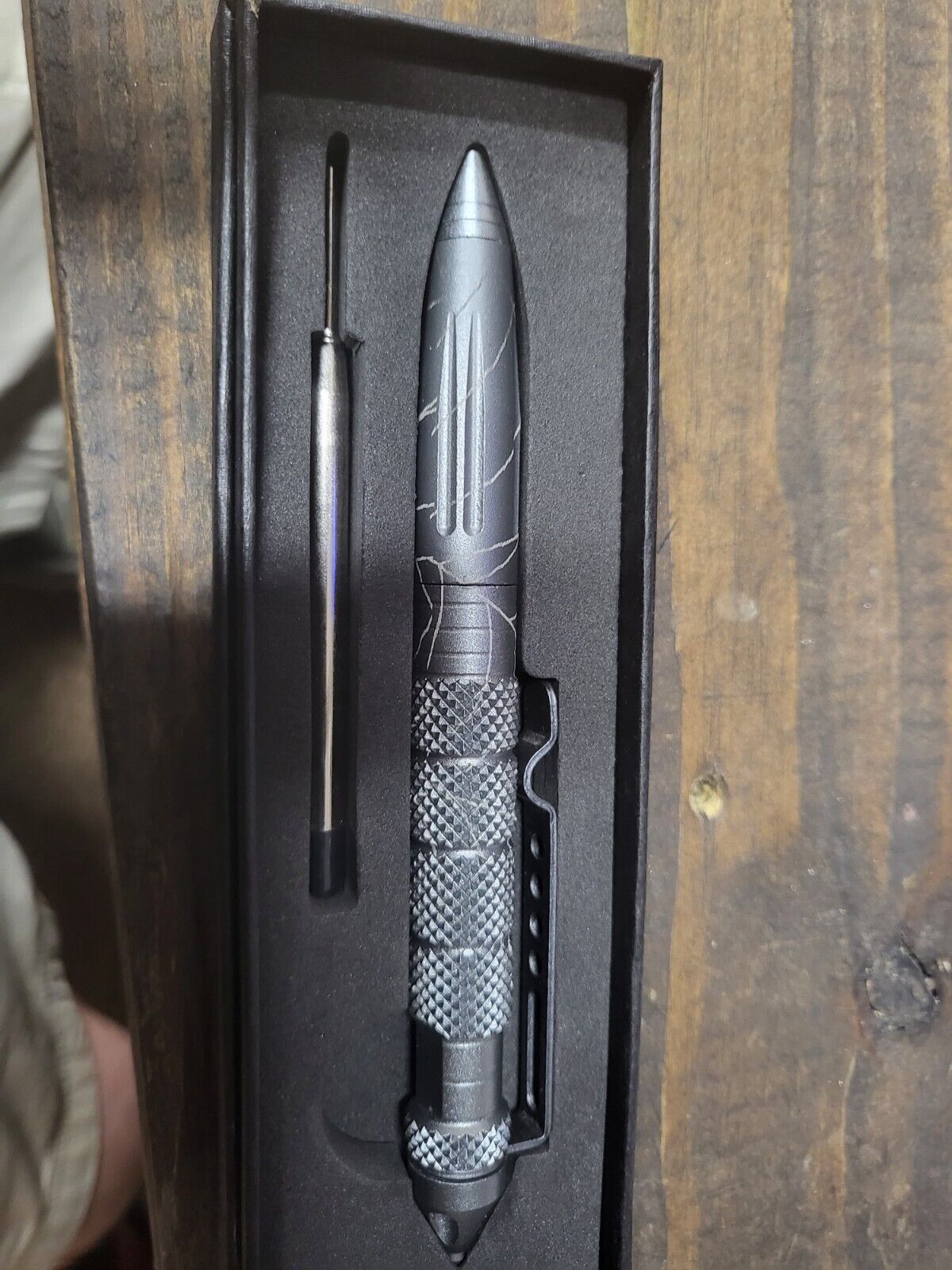 Tactical Pen Custom Laser Engraved With Spyder Web Pattern