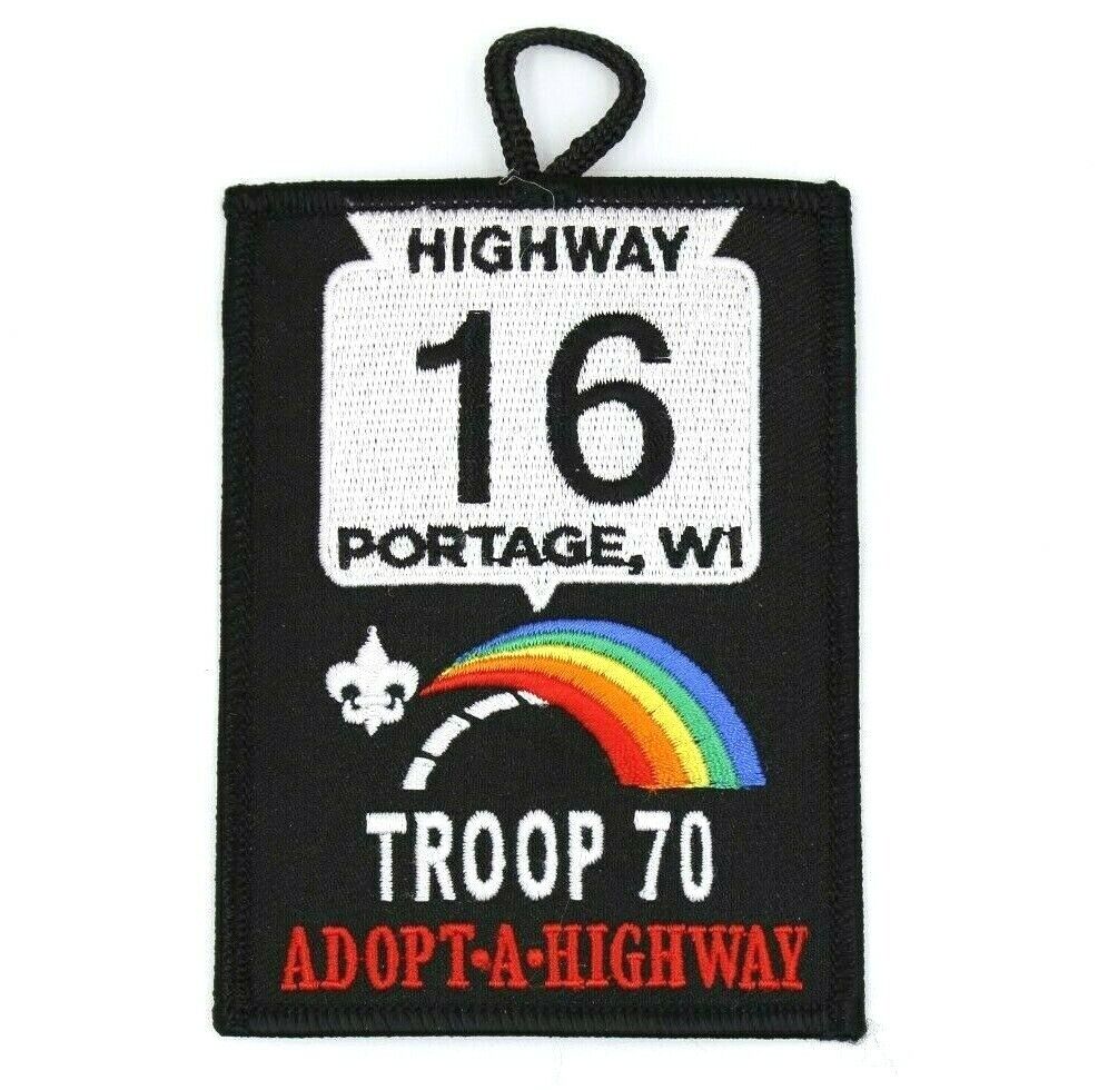 2018 Troop 70 Portage WI Adopt-A-Highway Glacier\'s Edge Council Patch Scouts BSA
