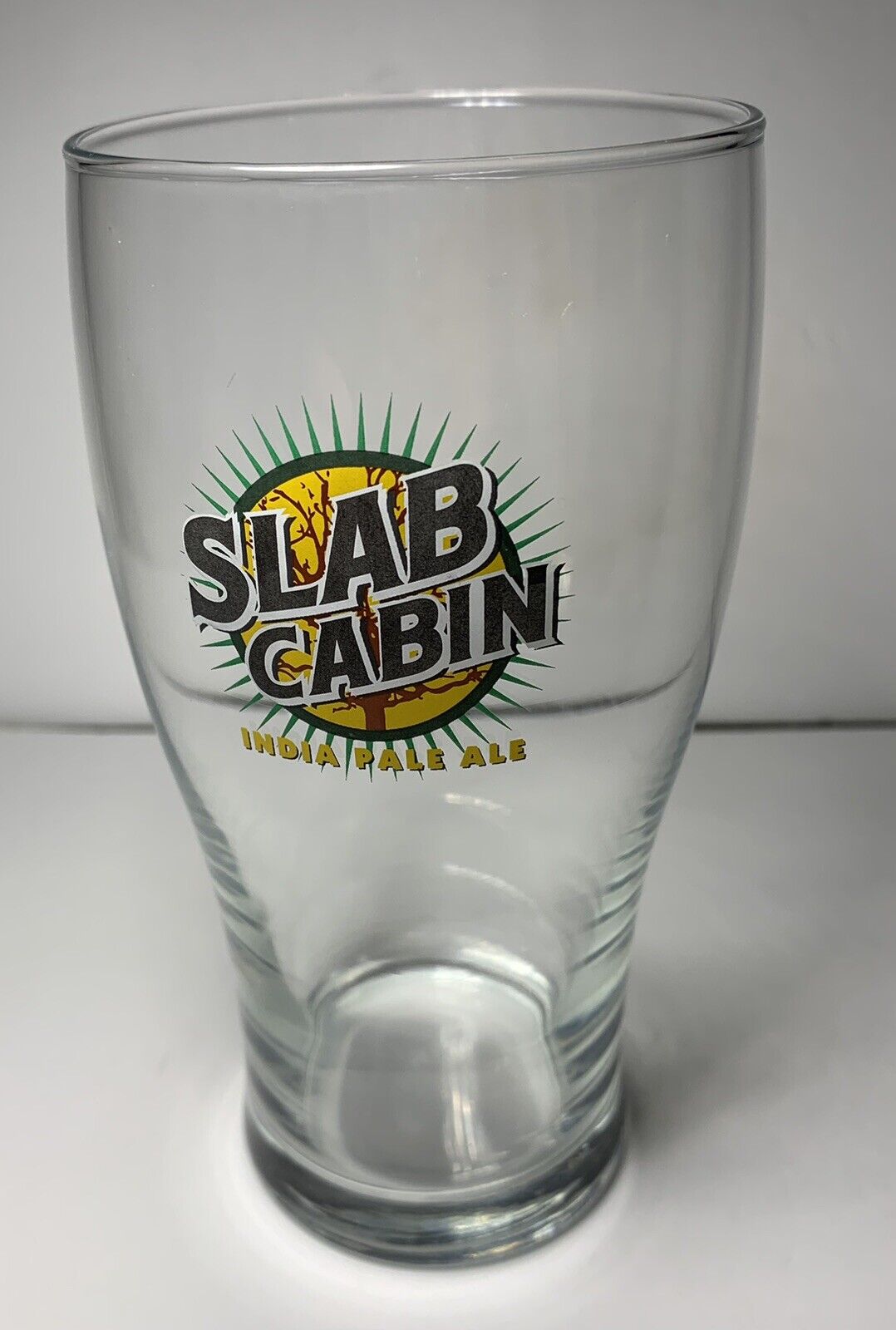 SLAB CABIN India Pale Ale Pint Beer Glass IPA~ Otto\'s Pub and Brewery~PA~HTF