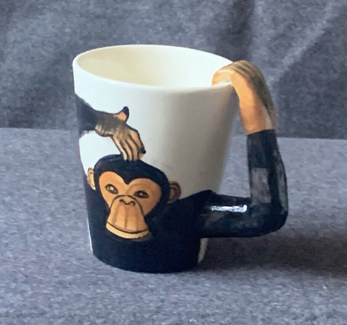 HomeGoods Monkey Chimpanzee Arm Handle Mug New Without Tags