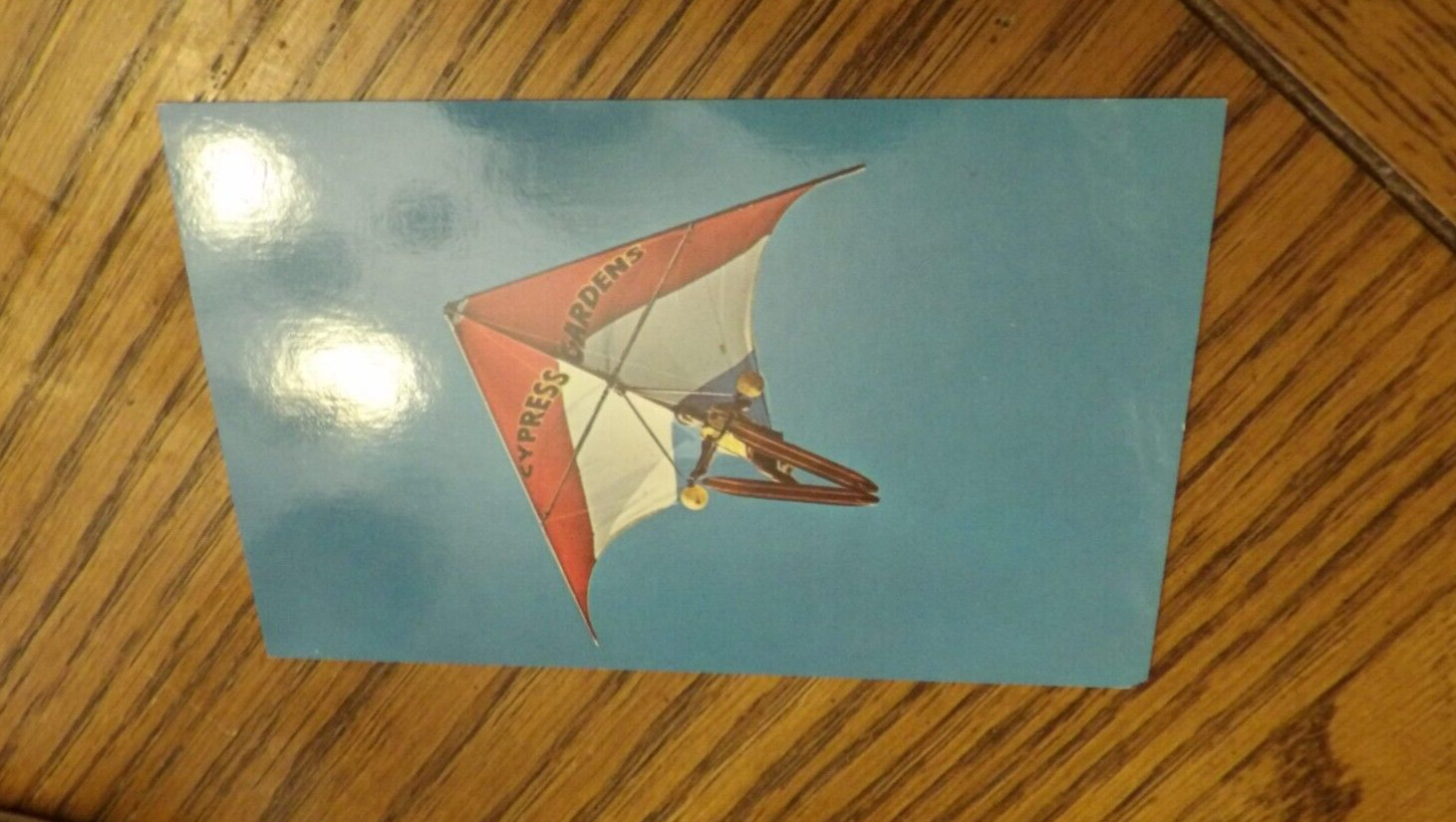 Florida FL Cypress Gardens Delta Kite Flying High Postcard Old Vintage Card View