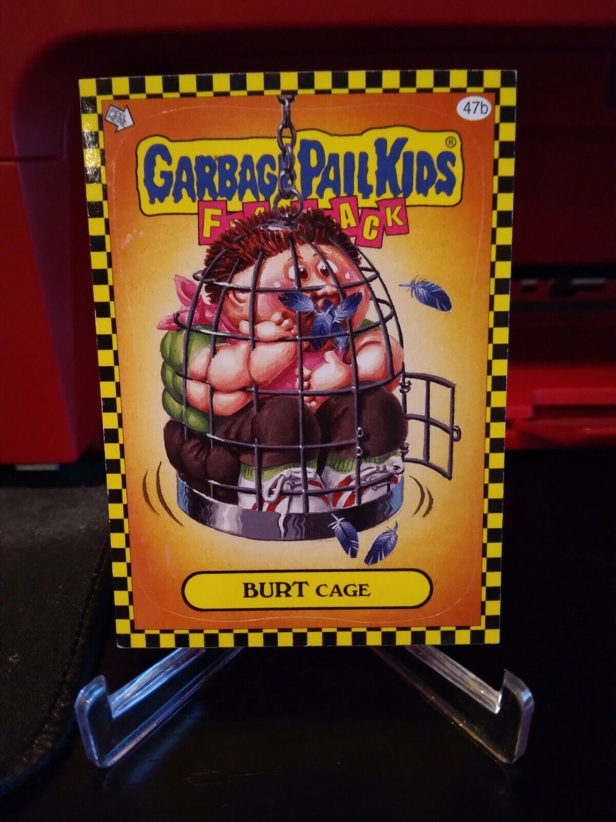 2010 Topps Garbage Pail Kids Flashback Card #47b Burt Cage PLEASE REHOME ME WOW