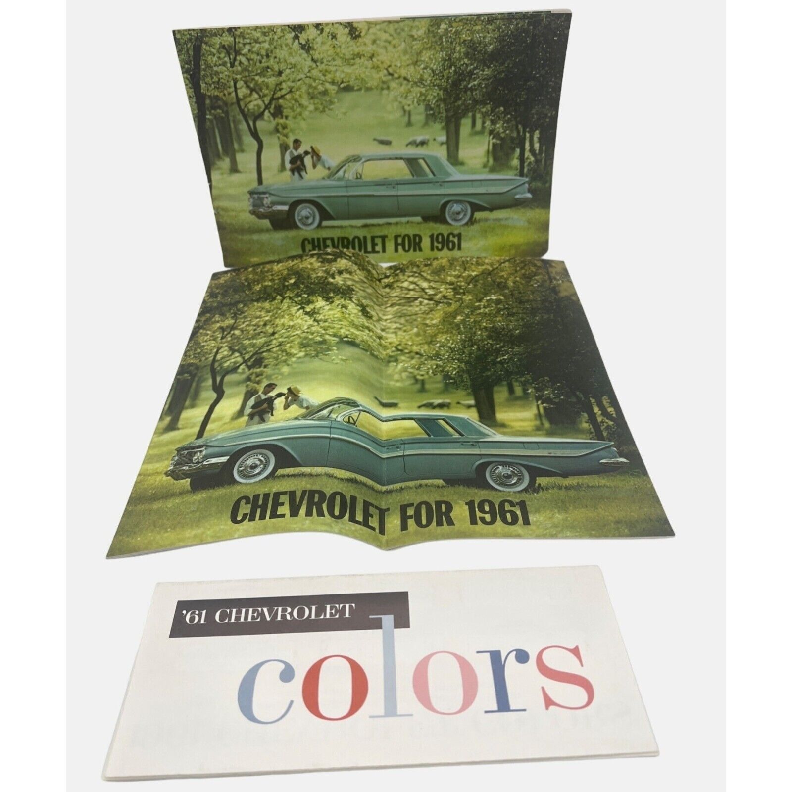 Vintage 1961 Chevrolet Salesroom Brochures / Booklets New Models & Paint Colors