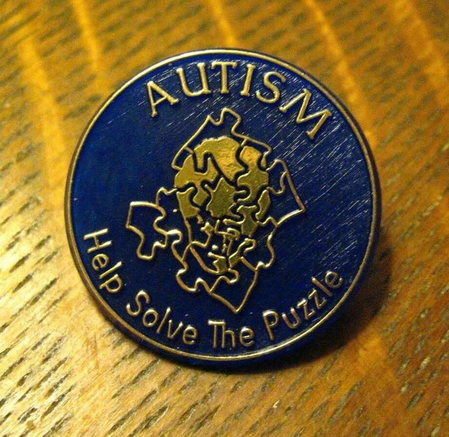 Autism Awareness Vintage Lapel Pin - Help Solve The Puzzle Social Health Badge