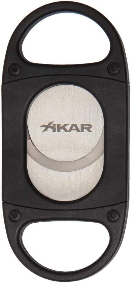 Xikar X8 Cigar Cutter, Stainless Steel Blades, Cuts Up to 70 Ring Gauge, Black