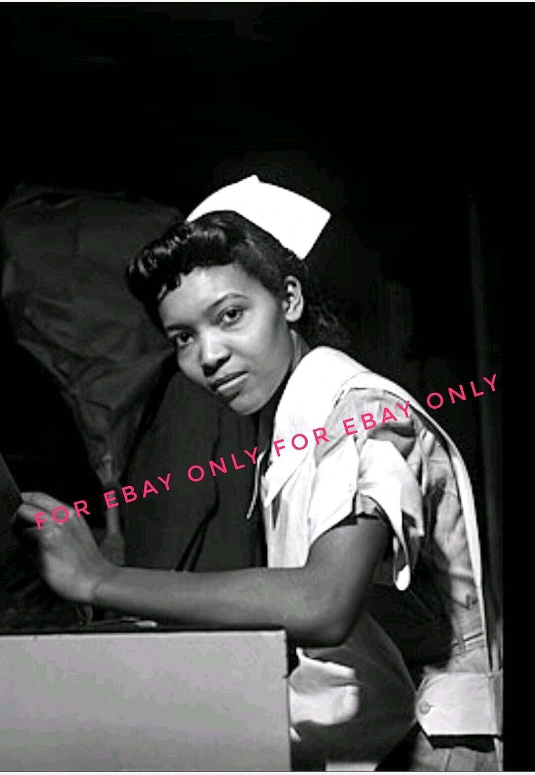 Vintage Old Photo reprint 1950's Nurse African American Black Women Nursing