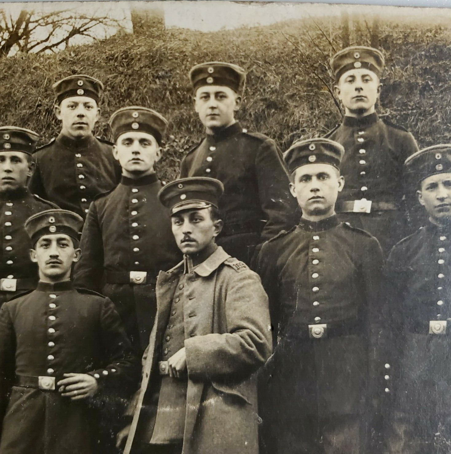 WW1 German 1917 Imperial IR 169 Baden Infantry Regiment soldiers postcard photo