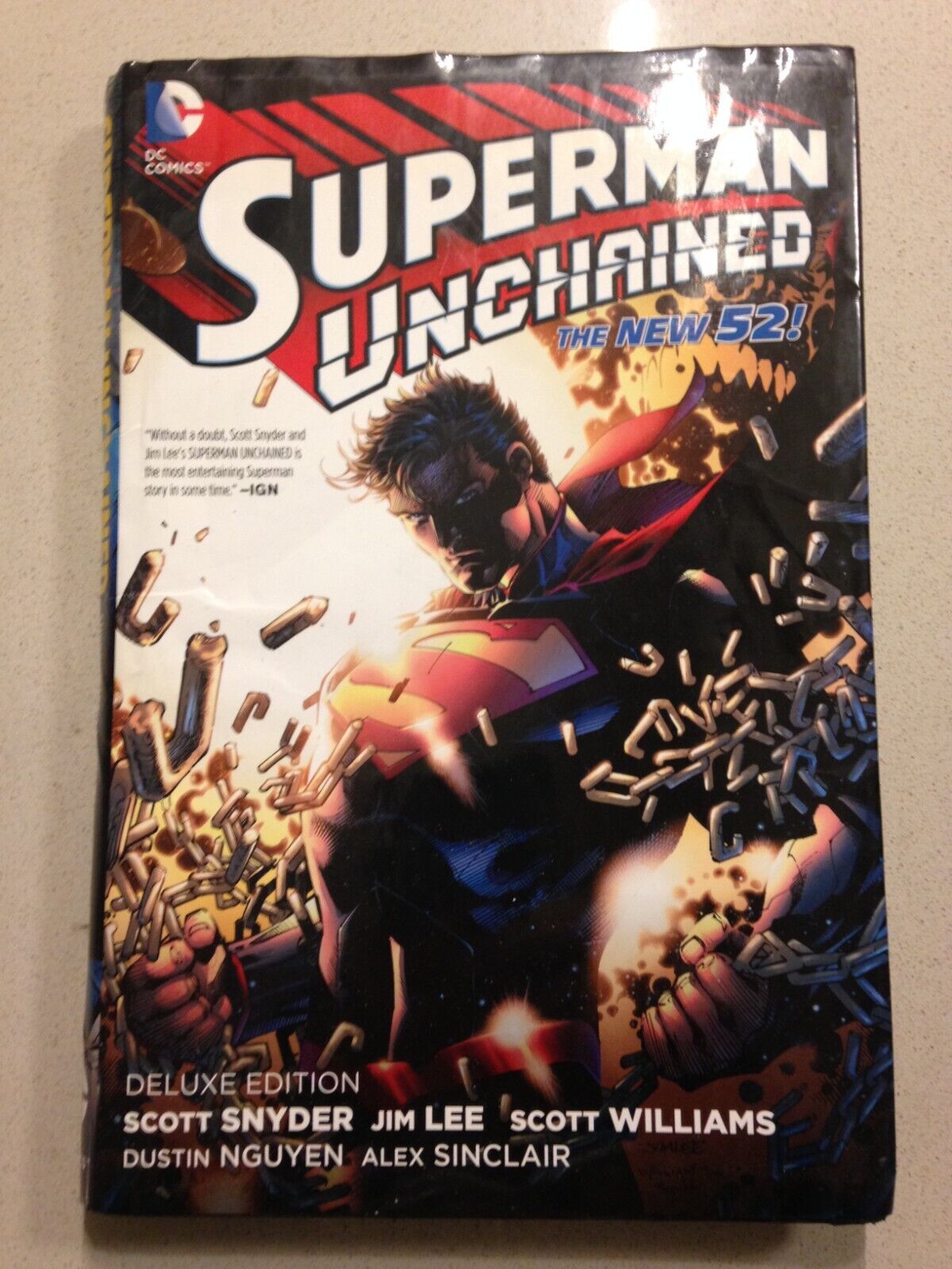 DC Comics Superman Unchained the New 52 Deluxe Ed Hardcover