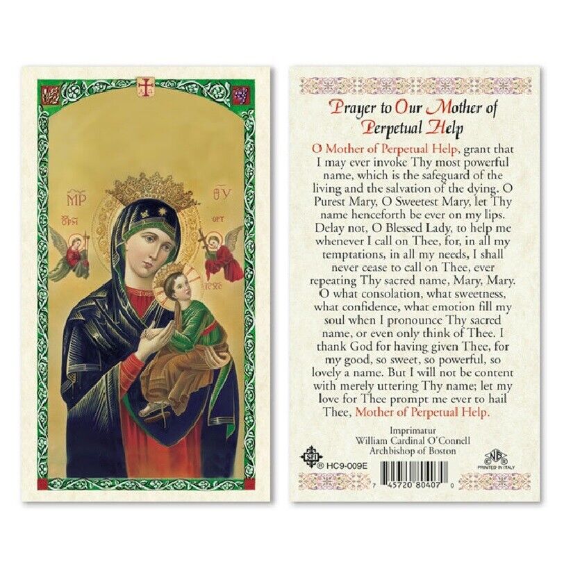 Prayer to Our Mother of Perpetual Help - Laminated Prayer card