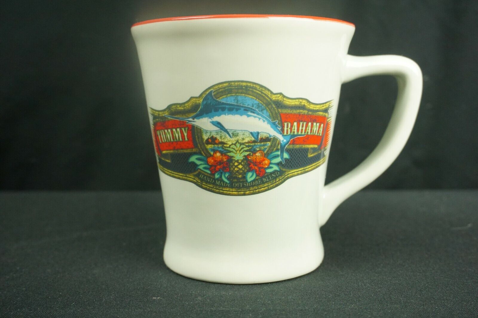 Tommy Bahama Coffee Tea Mug Cup Ceramic Hawaiian Blue Marlin 