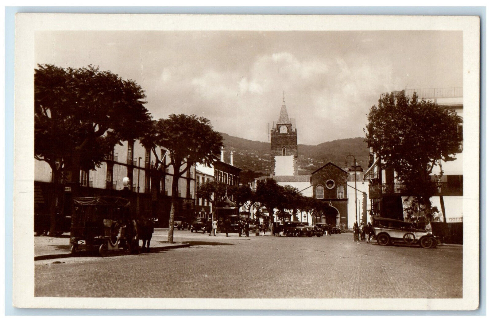 c1930\'s Cathedral on Funchal Madeira Portugal Vintage RPPC Photo Postcard