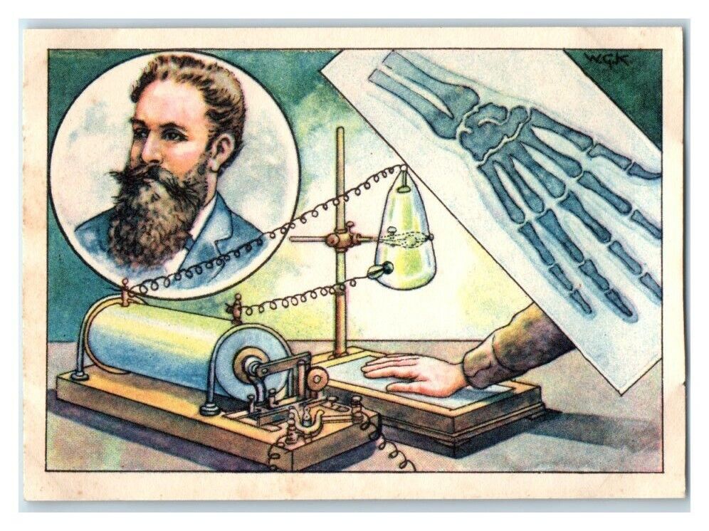 Wilhelm Rontgen Thermodynamics X-Rays, Inventors, Echte Wagner German Trade Card