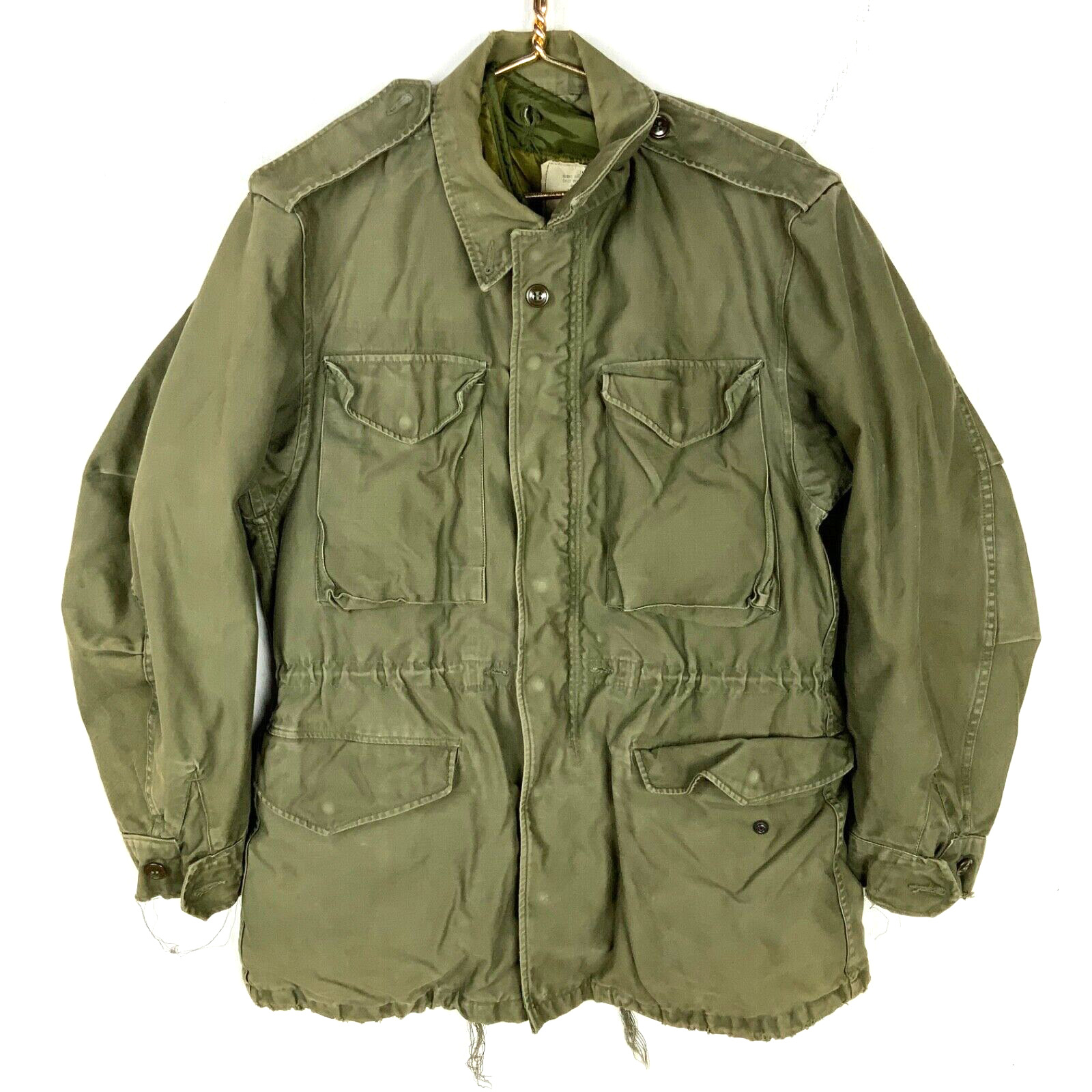 Vintage Military M-65 Coat Jacket Insulated Large Green 1979 Vietnam Era 70s