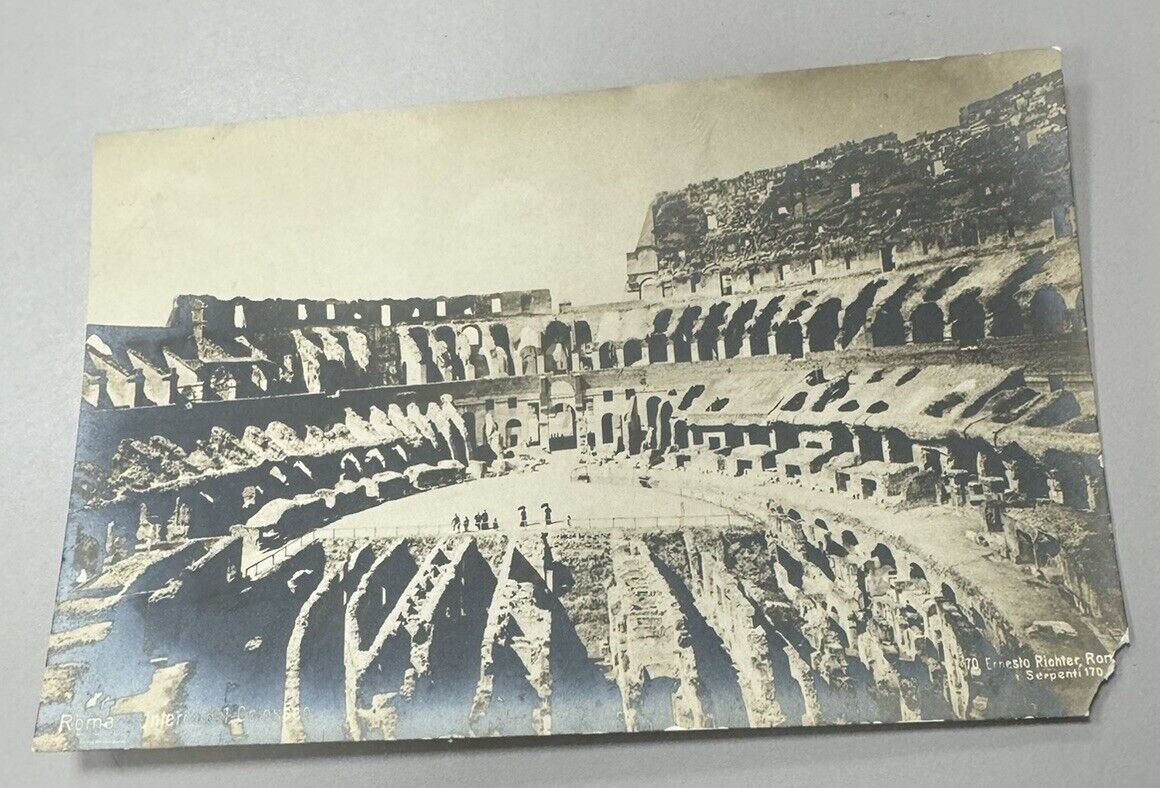 Vintage Coliseum Rome Italy Unused Postcard Rare Find
