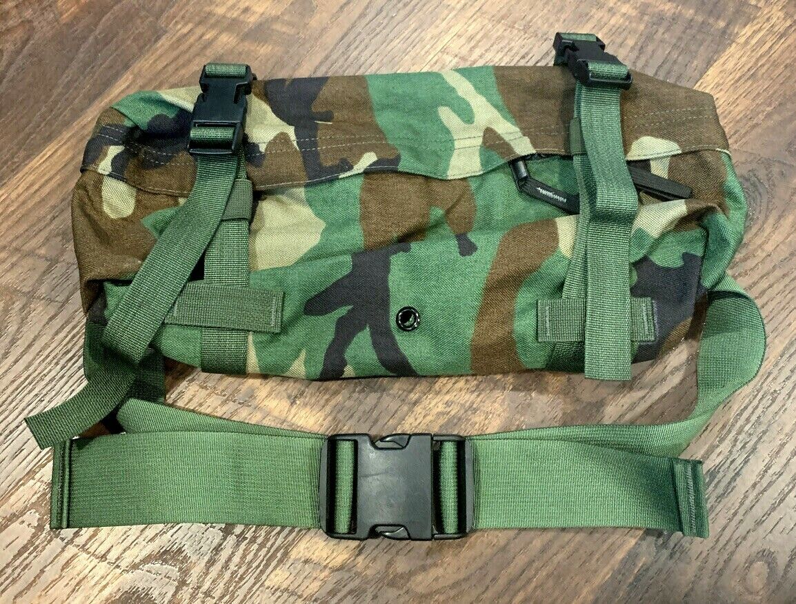 US Military Woodland BDU Molle II Waist Pack Butt Pack USGI EXC 