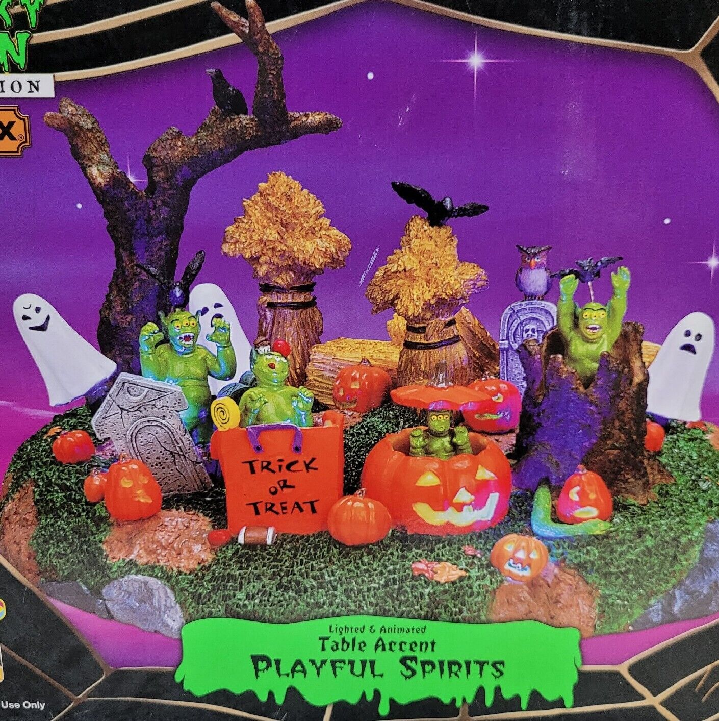 Lemax Spooky Town PLAYFUL SPIRITS Halloween Village- Animated- NEW