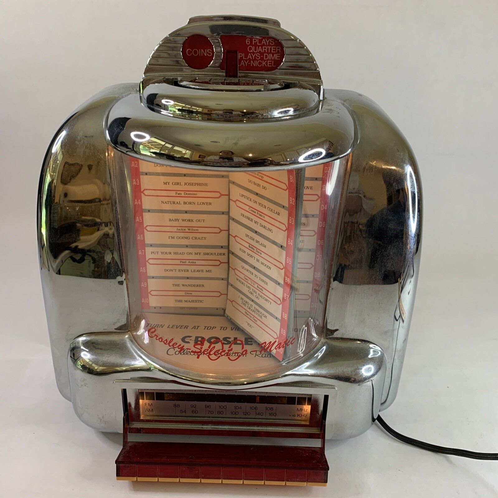 Vintage CROSLEY CR-9 Select-O-Matic 100Juke Box Cassette AM/FM Radio Works Great