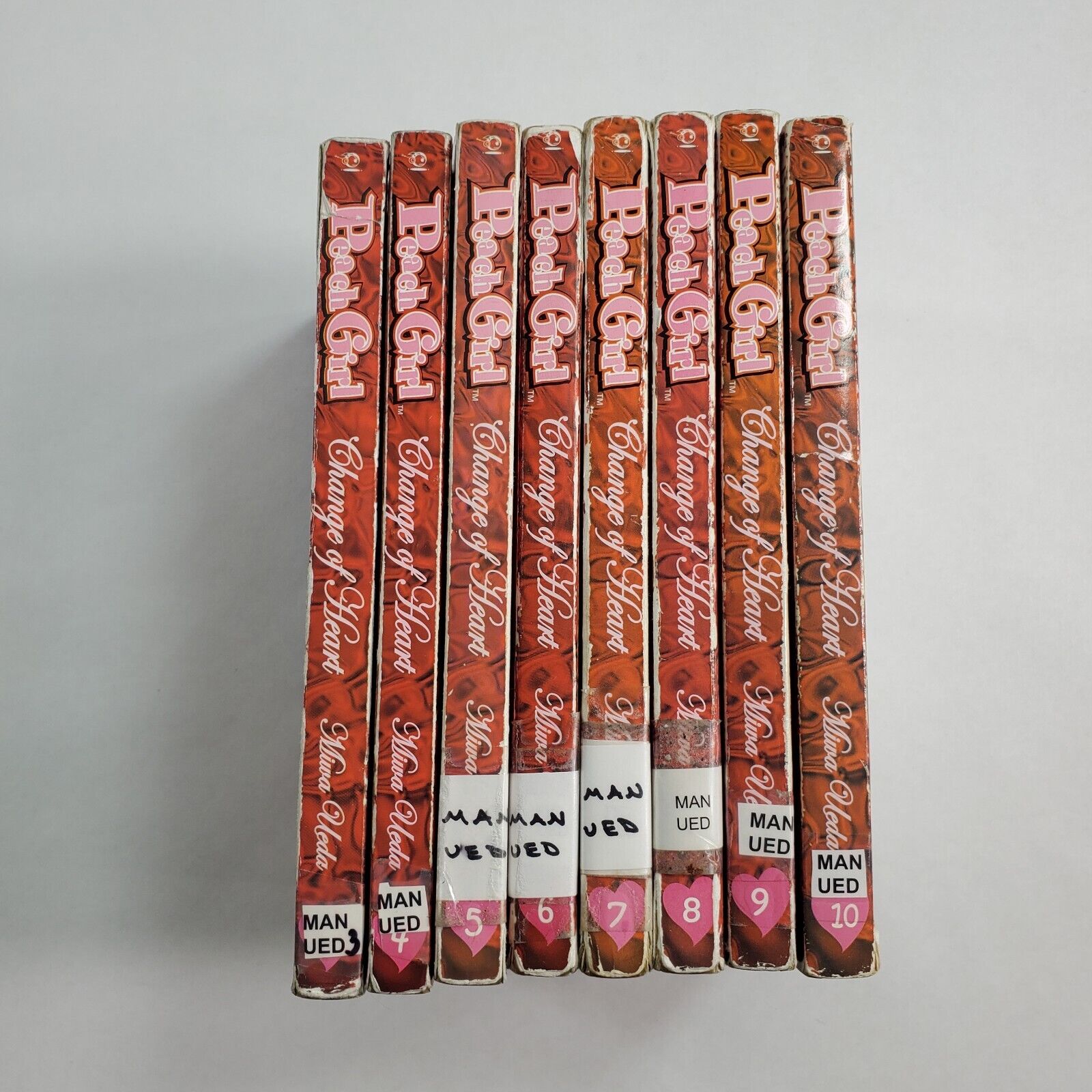 Lot of 8 Peach Girl Change of Heart Manga Books Volumes 3-10 Miwa Ueda Paperback