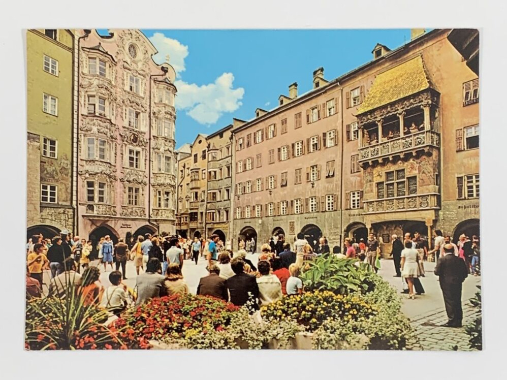 Innsbruck Altstadt Herzog-Friedrich-Strasse Helblinghaus & Golden Roof Postcard
