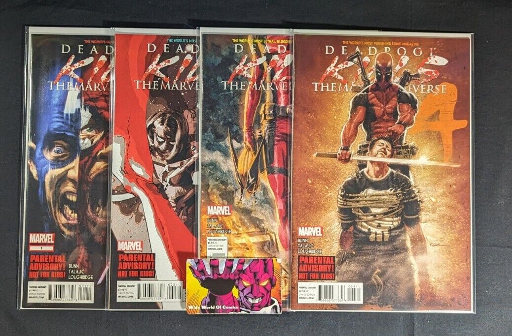 Deadpool Kills the Marvel Universe #1-4 Complete Set Marvel Comics 2012