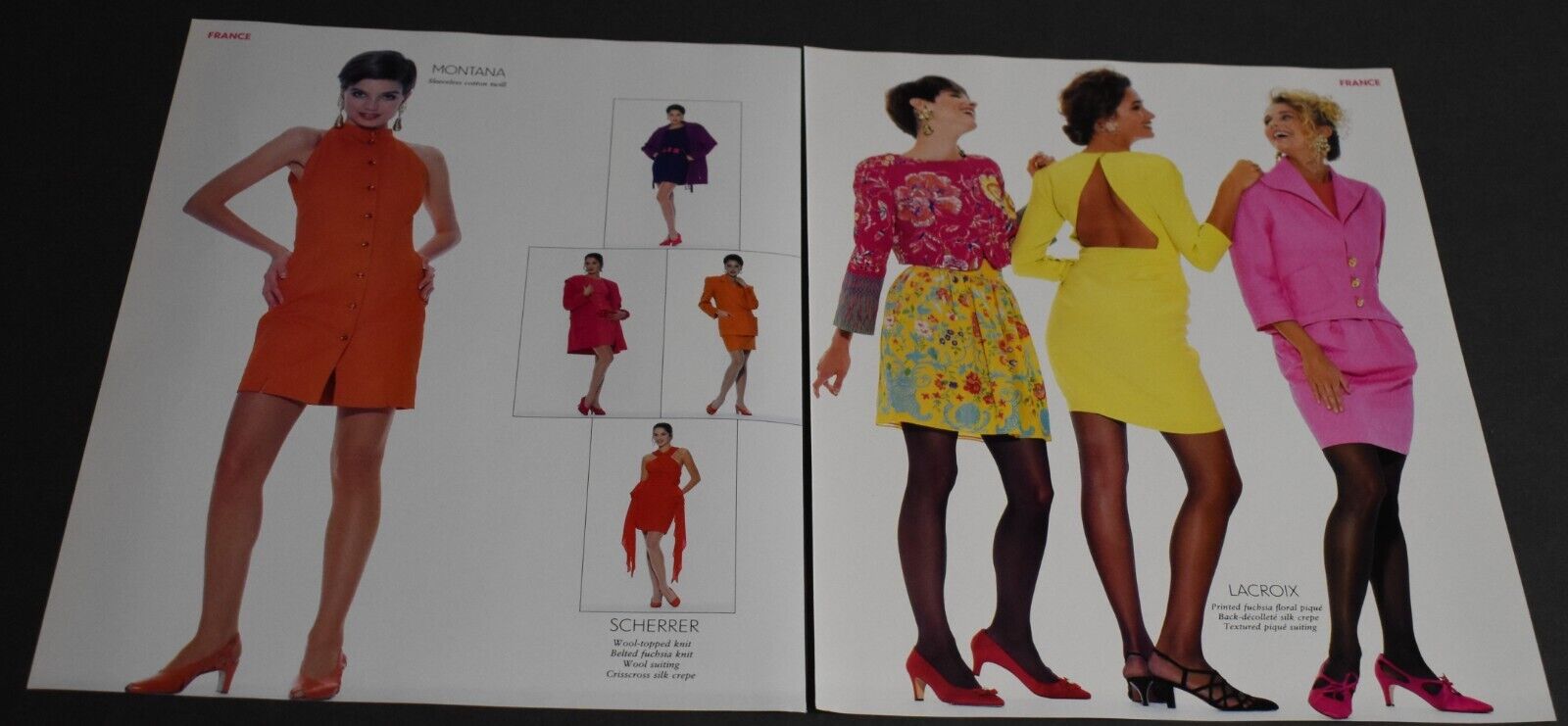 1991 Print Ad Heels Fashion Style Lady Long Legs Sexy Dress Scherrer Ungaro art