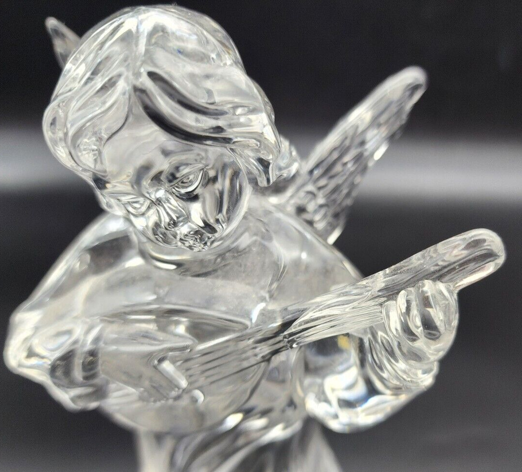 MIKASA Herald Collection Angelic Man Figure Full Lead Crystal Holiday Angel