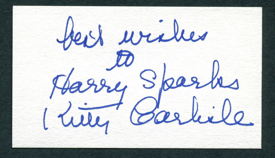 Kitty Carlisle (d. 2007) signed autograph 2x3.5 cut To Tell the Truth E111