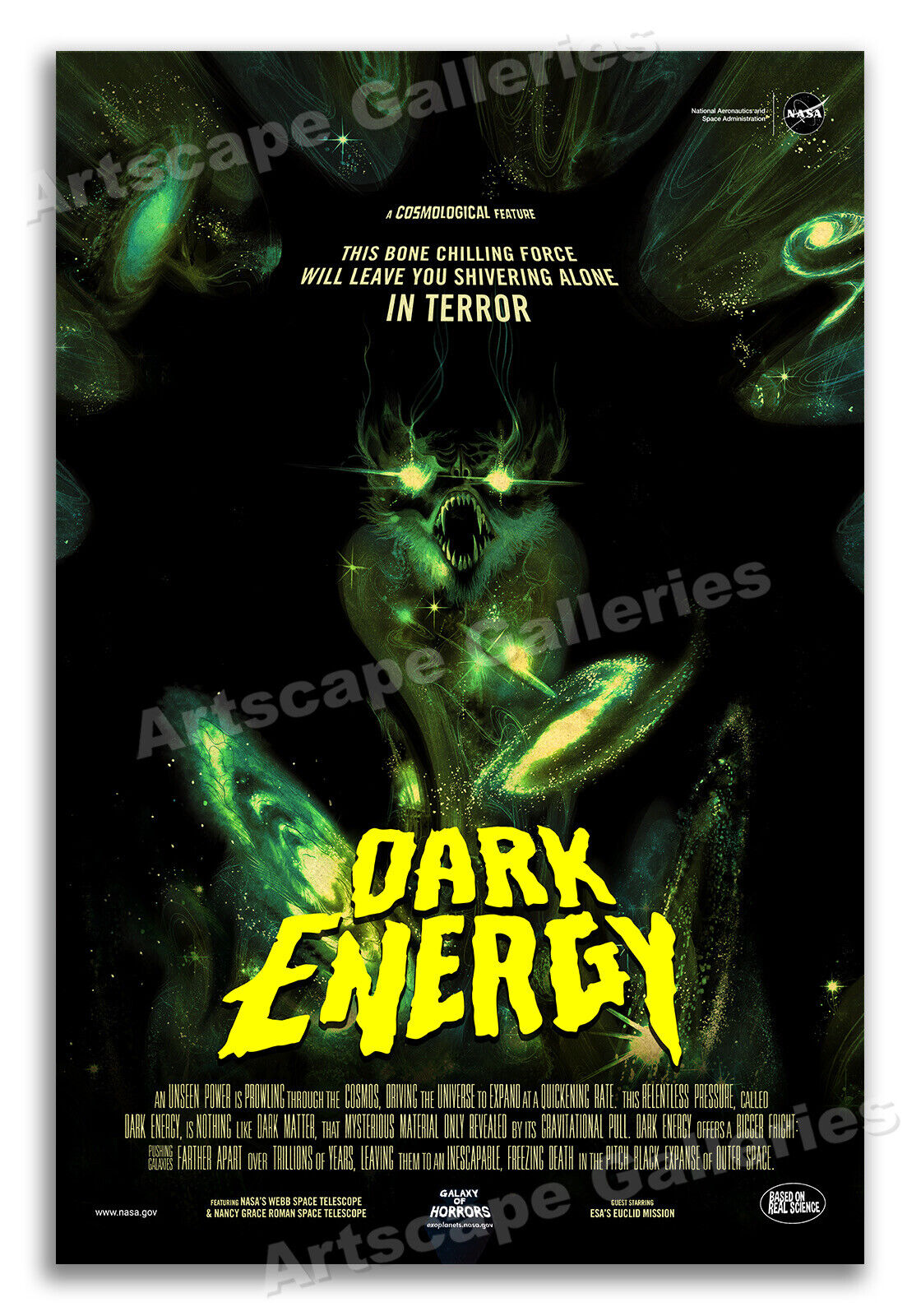 Dark Energy  Terror is Out There NASA Movie Style Poster - 16x24