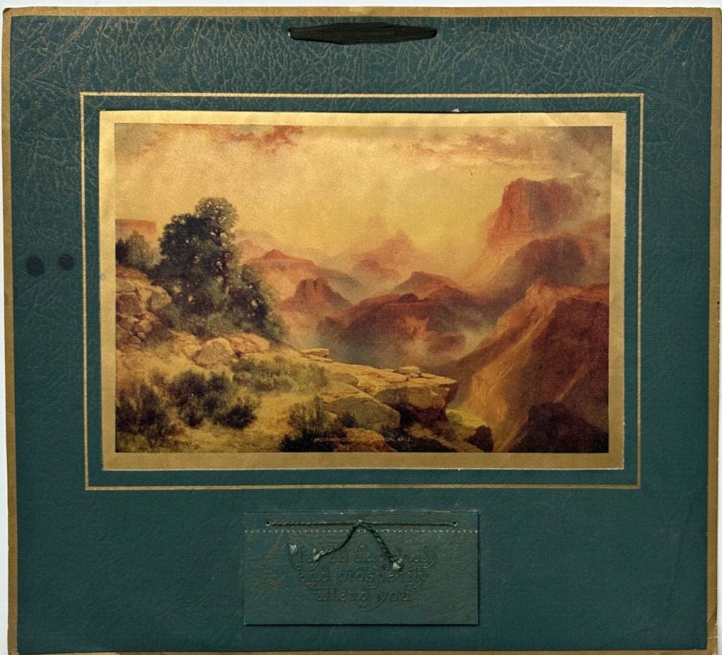 Thomas Moran Morning, Grand Canyon, Arizona 1926 Vintage Calendar Art Print