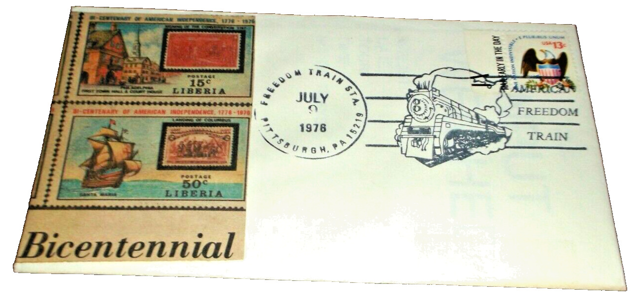 JULY 1976 AMERICAN FREEDOM TRAIN SOUVENIR ENVELOPE PITTSBURGH PENNSYLVANIA
