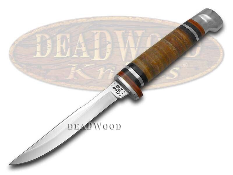 Case xx Small Fixed Blade Hunter Knife Polished Leather Handle Stainless 00379