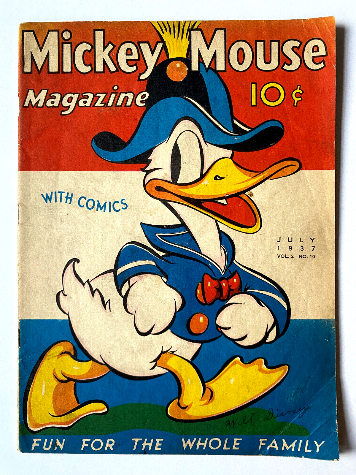 1937 Mickey Mouse Magazine Walt Disney Donald Duck Vol 2 No 10