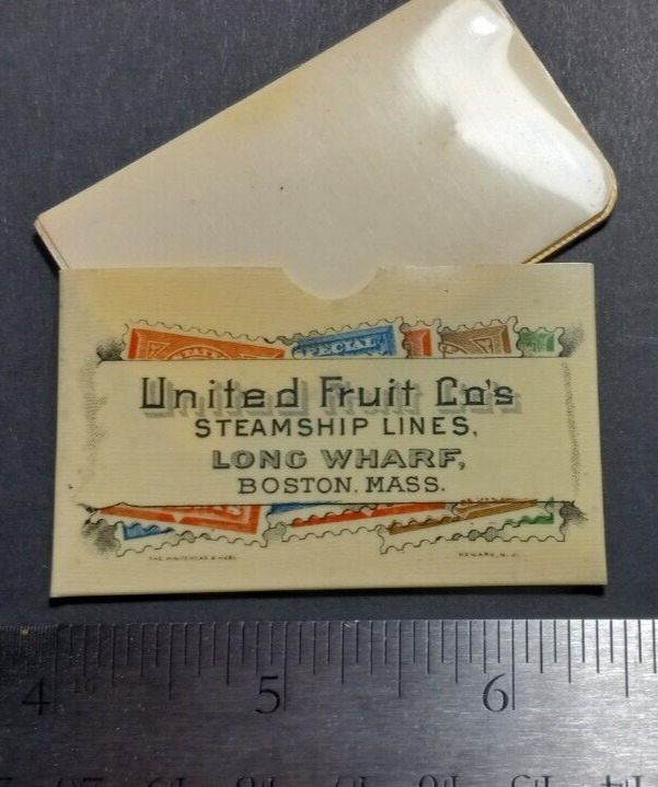 1903 - United Fruit Co. Steamship Lines Stamp Storage Pocket - XF Condition (P6)