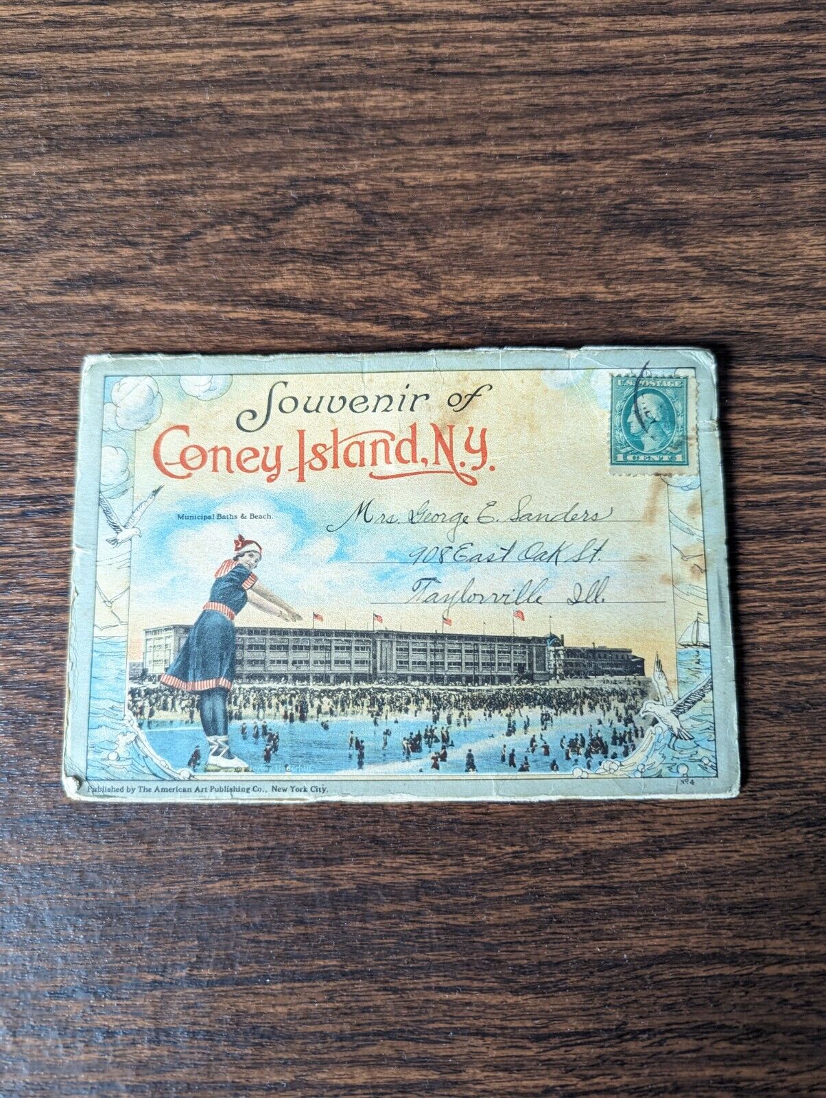 1939 Coney Island Souvenir Booklet Post Card