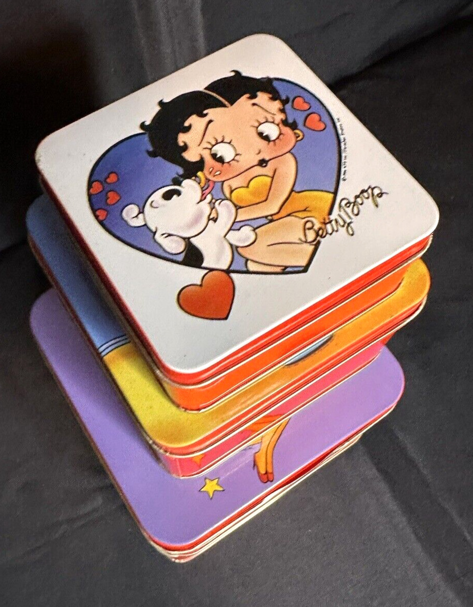 4 Vintage Vandor Betty Boop Tins That Fit Inside Each Other Basically New