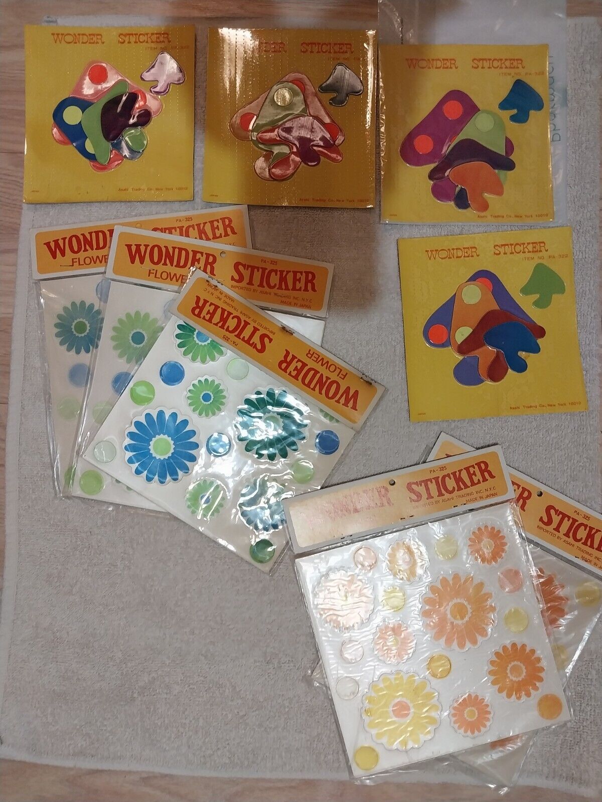 Vintage Original Flower Power Magic Mushrooms MCM Stickers Packs