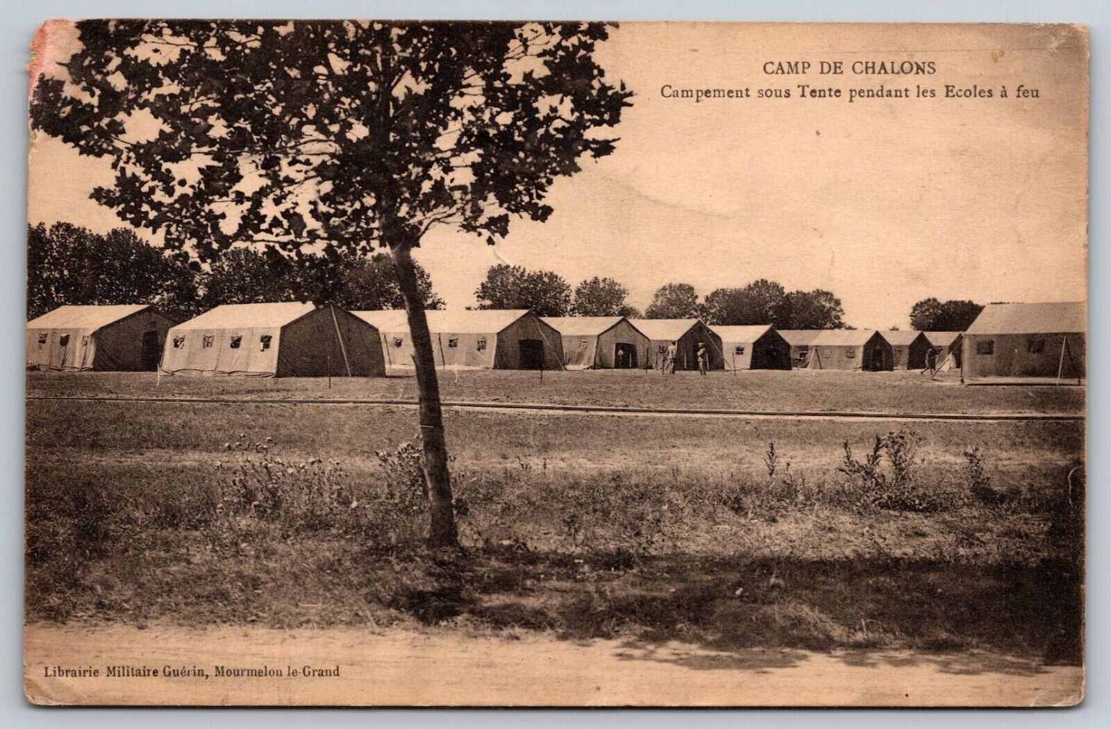 Chalons Camp Tent Camps Fire Schools France Postcard POSTED