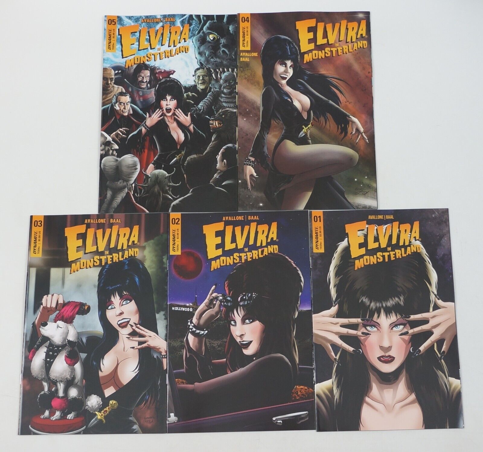 Elvira in Monsterland #1-5 VF/NM complete series Kewber Baal - all C variants