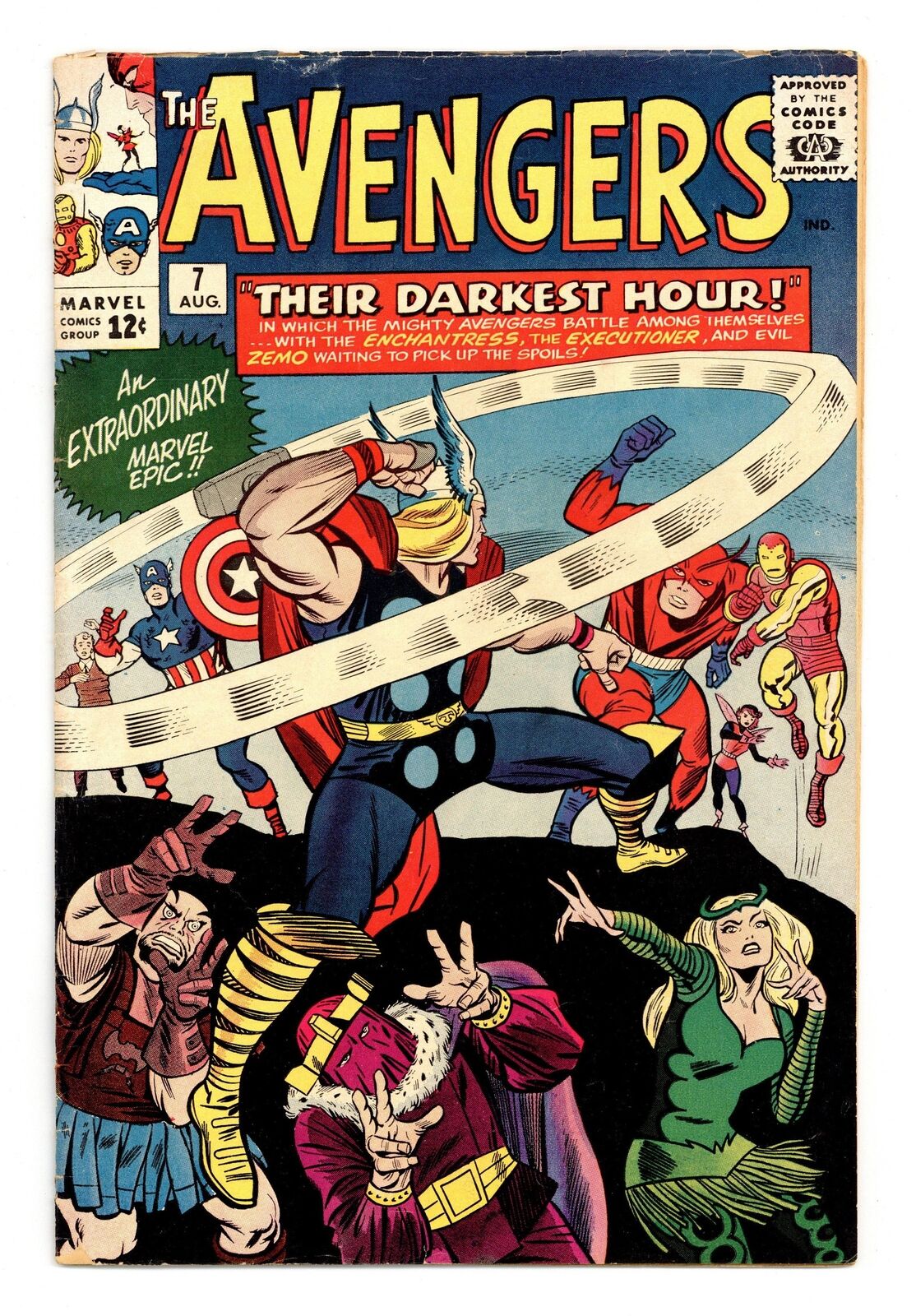 Avengers #7 GD/VG 3.0 RESTORED 1964