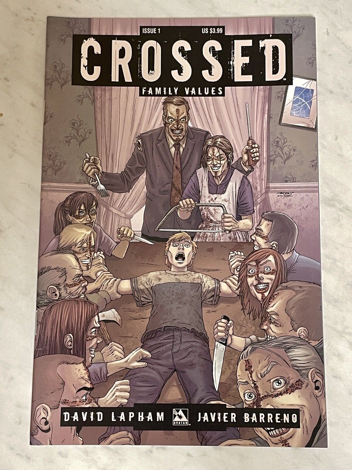 Crossed Family Values #1, Avatar Comics — By David Lapham, Javier Barreno