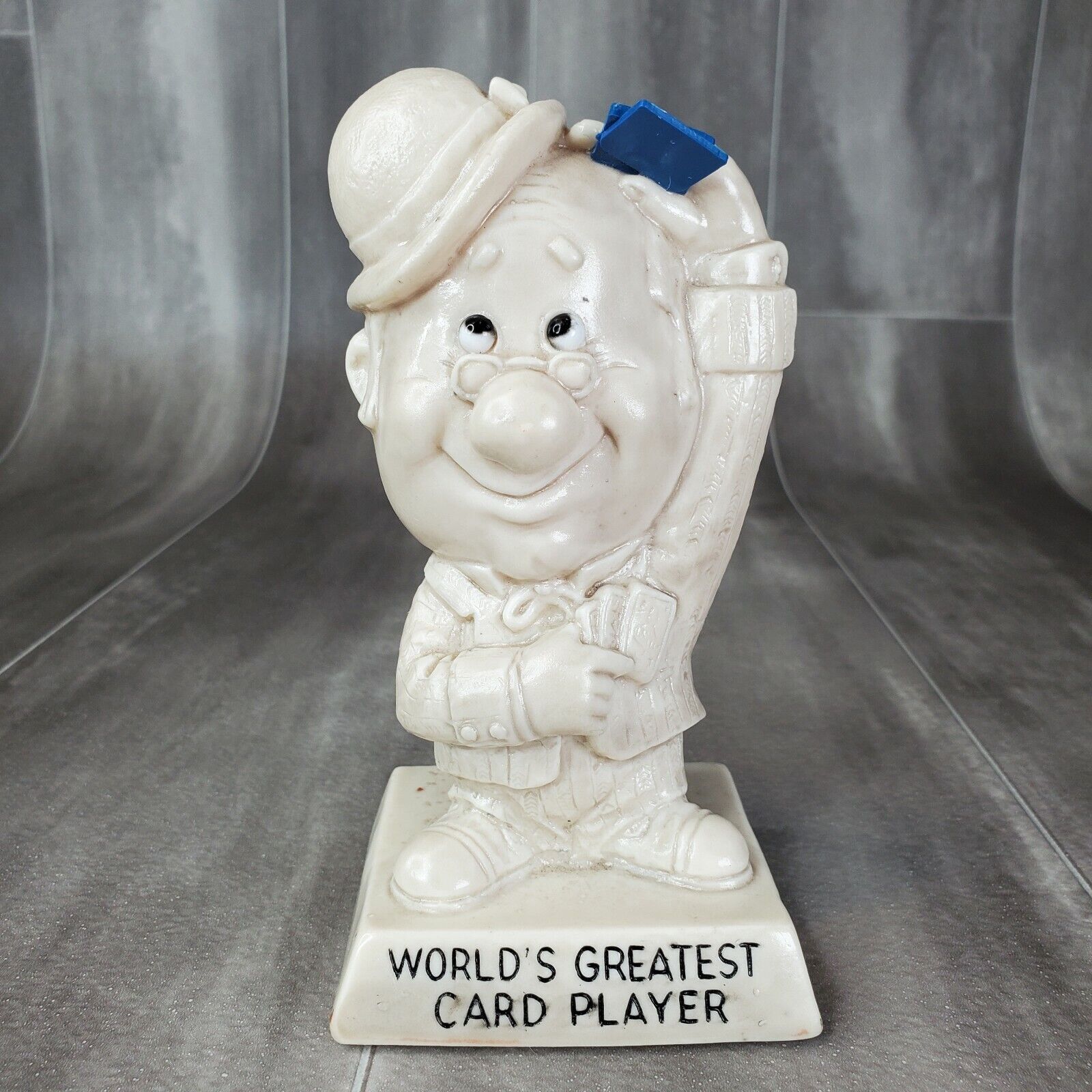 Vtg Sillisculpt R & W Berries WORLD\'S GREATEST CARD PLAYER 9023 1971 Figurine 