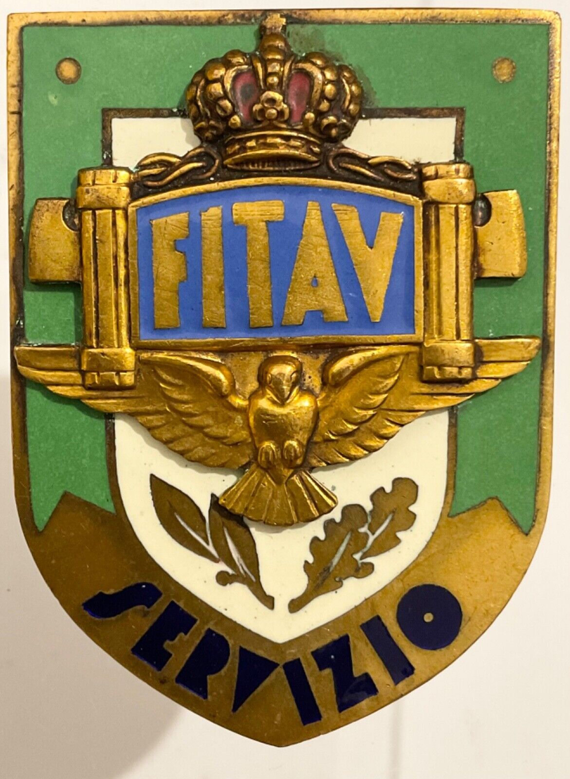 ROMA FED. ITALIANA TIRO A VOLO CAMP. DEL MONDO 1936 DISTINTIVO SERVIZIO