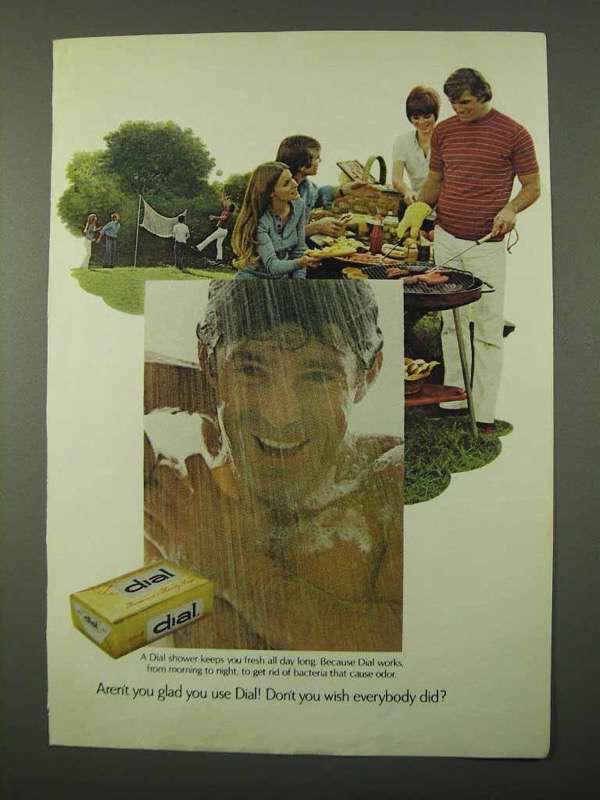 1972 Dial Soap Ad - Aren't You Glad - Outdoor Barbecue