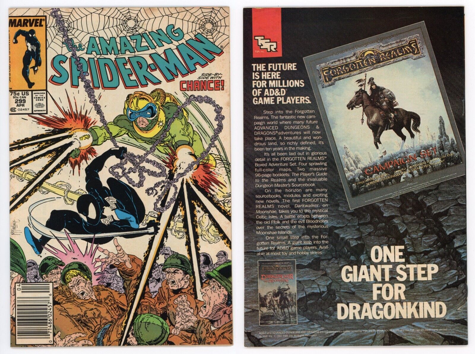 Amazing Spider-Man #299 (FN/VF 7.0) NEWSSTAND Venom Todd McFarlane 1988 Marvel