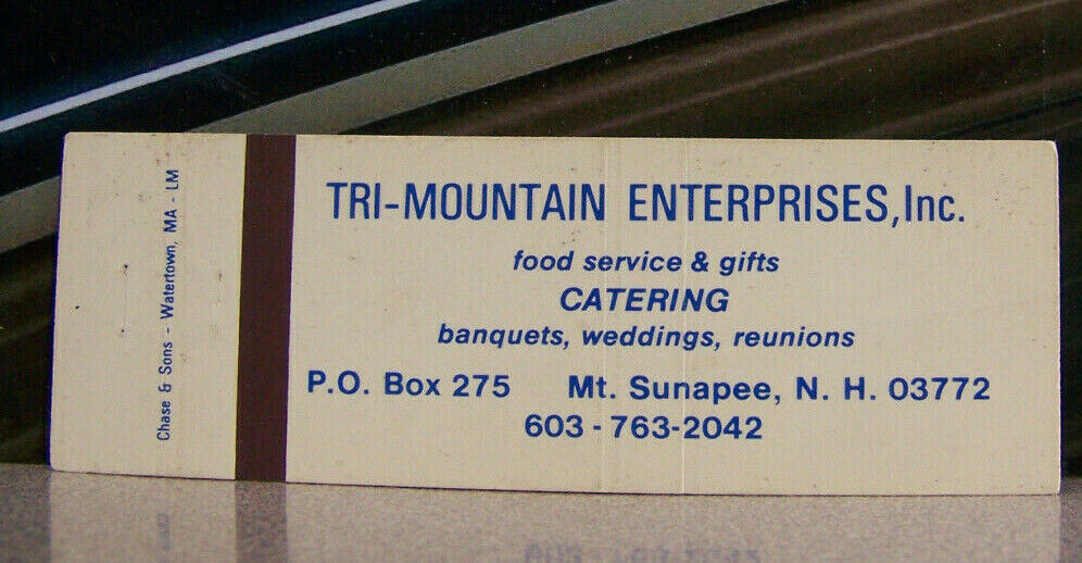 Vintage Matchbook Cover X3 Mount Sunapee New Hampshire Tri Mountain Enterprises