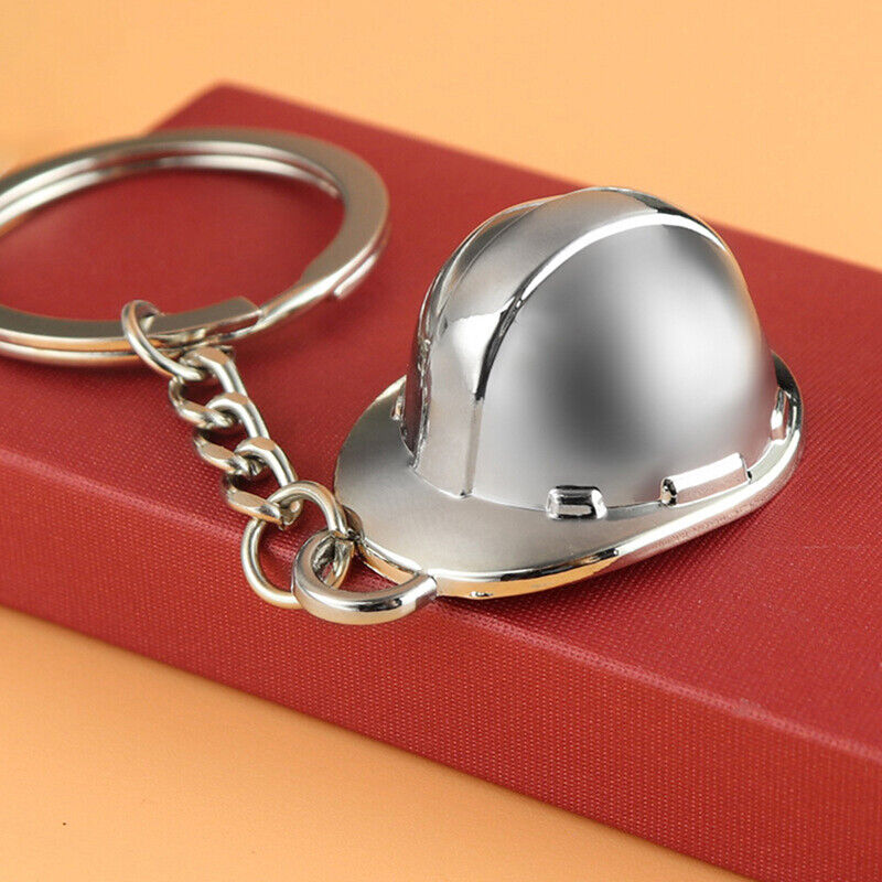 Mini simulation metal Hard Hat Keychain Event Holiday Creative Jewelry Gift FL