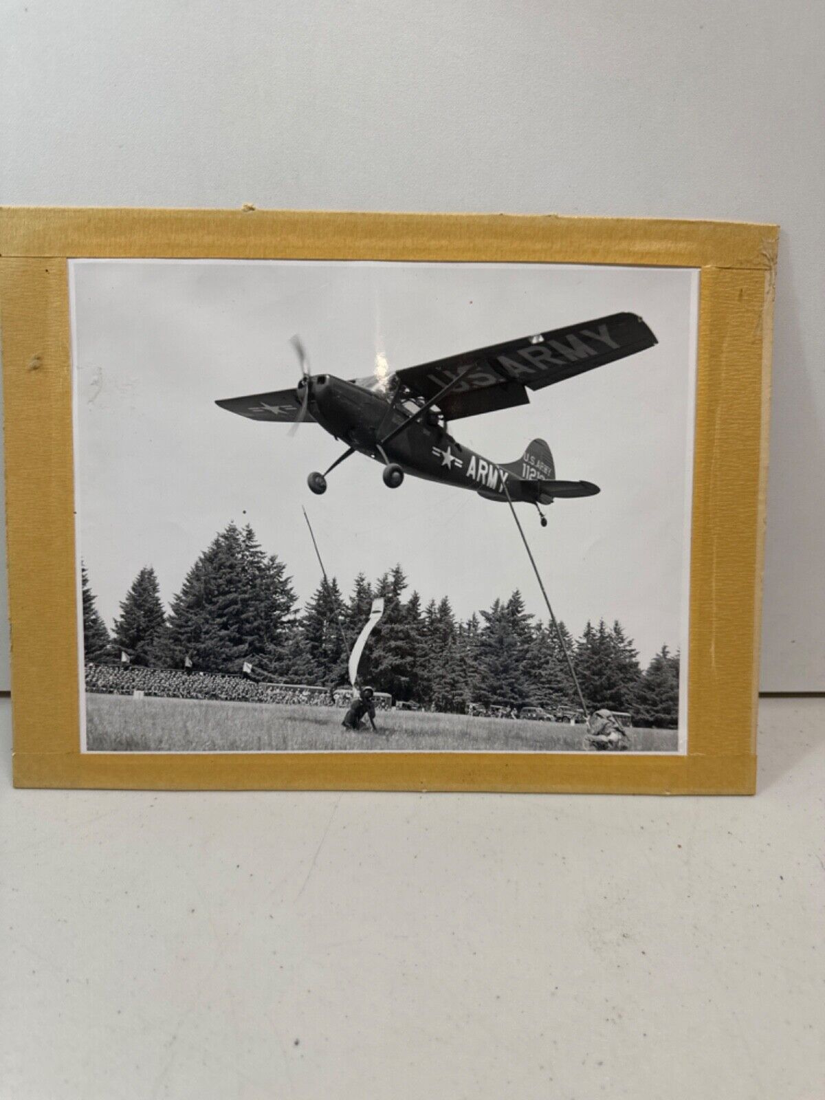 Black and White Photo of Military Cessna L-19 Birdog Vintage 8