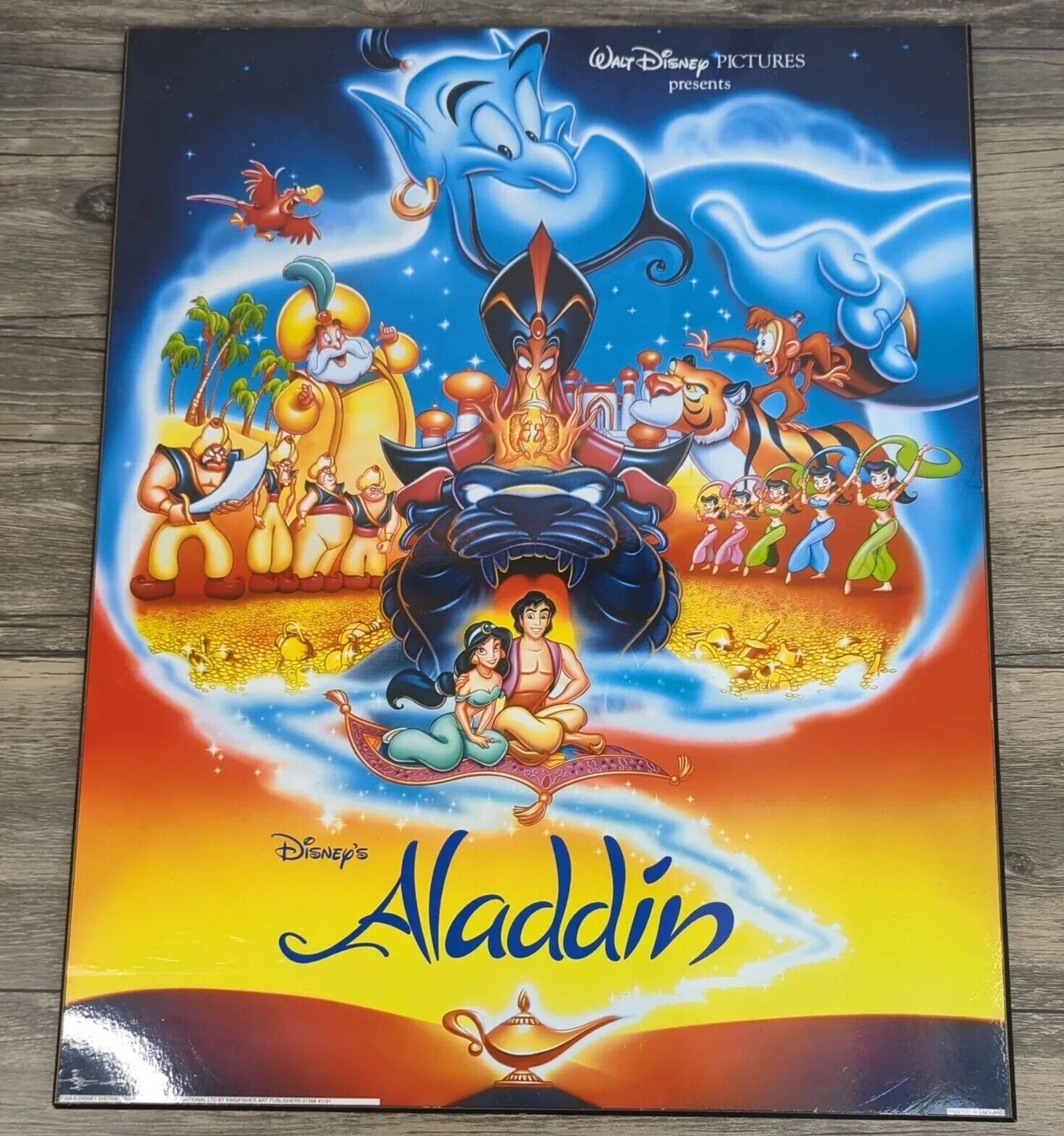 Vintage Aladdin Wood Print Film MoviePoster Print 20 x 16 Australian England